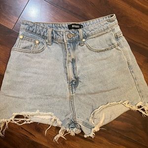 Mom Ripped Jean Shorts